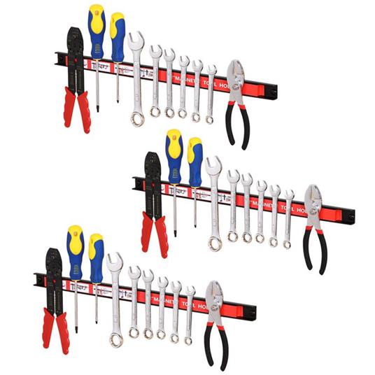 3pz Barra Magnetica Portautensili Supporto Porta Attrezzi Lavoro Coltelli  46cm