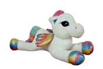 Peluche 85 Cm Assortimento Rosa+Bianco. Unicorno Arcobaleno Sdraiato