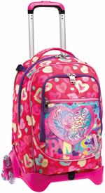 Zaino scuola Trolley Jack-3wd Sj Gang Wondrous Da Sj Girl, Azalea Pink - 37 x 51 x 27 cm