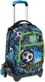 Zaino scuola Trolley Jack-3 ruote + SJ Gang Clack It Boy, Royal Blue - 37 x 51 x 27 cm