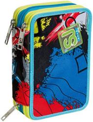 Astuccio 3 zip SJ Gang Glitzled Boy, Lime Punch - 12,5 x 20 x 7 cm