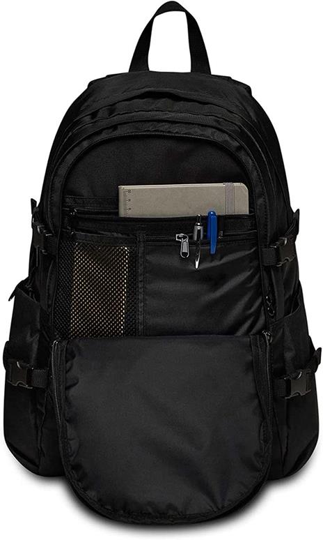 Zaino scuola Invict-Act Plus Plain Invicta Backpack Grs, Jet Black - 31 x 47 x 21 cm - 2