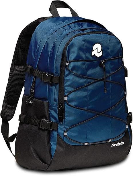 Zaino scuola Invict-Act Plus Plain Invicta Backpack Grs, Moonlit Ocean - 31 x 47 x 21 cm - 4