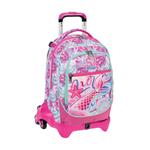 Zaino scuola Trolley Jack-3 ruote + SJ Gang Sea Beauty, Raspberry Rose - 37 x 51 x 27 cm