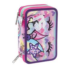 Astuccio Scuola 3 Zip Seven Sj Gang Animali Fantasy Da Sj