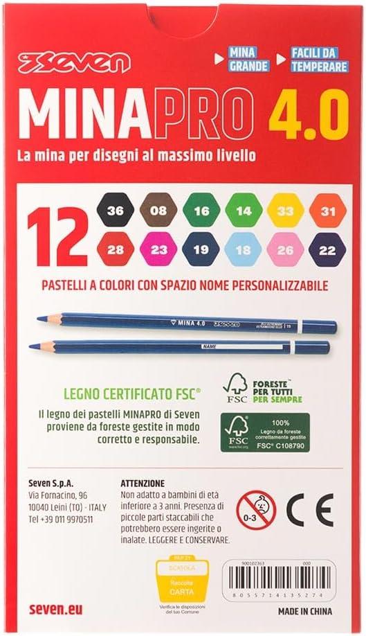 Pastelli Minapro 4.0 # - Scatola 12 Pz Seven Pastelli - 2