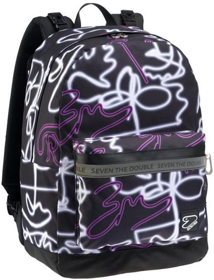 Zaino Reversible Backpack Grs Earphones Wireless Seven Ledcontour , Jet Black