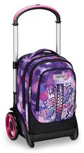 Cartoleria Zaino Trolley Tyre Seven Bubble Street, Rose Violet Seven