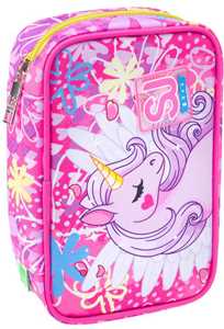 Cartoleria Astuccio Speed Case Sj Gang Unicorn Led Girl, Candy Fuxia Sj Gang