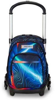 Zaino Trolley Flex 3Wd Seven Mapset Boy, Blue Deep