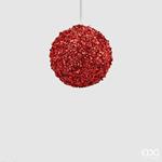 1 Pallina Di Natale 10cm Rosso Natale Addobbi Albero