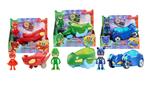 Pj Masks Super Pigiamini Personaggio 8 Cm + Veicolo