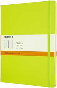 Cartoleria Taccuino Moleskine a righe X-Large copertina rigida Lemon. Verde Moleskine