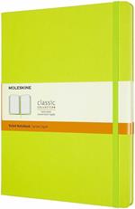 Taccuino Moleskine a righe X-Large copertina rigida Lemon. Verde