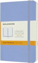 Taccuino Moleskine a righe Pocket copertina morbida Hydrangea. Blu