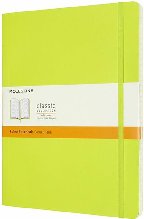 Taccuino Moleskine a righe X-Large copertina morbida Lemon. Verde