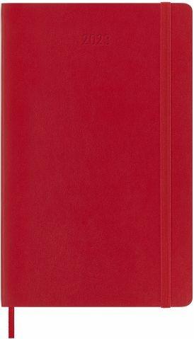 Agenda settimanale Moleskine 2023, 12 mesi con spazio per note, Large,  copertina morbida, Rosso scarlatto - 13 x 21 cm