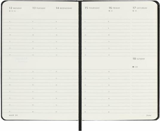 Agenda settimanale Moleskine 2023, 12 mesi, verticale, Pocket, copertina  rigida, Nero - 9 x 14 cm - Moleskine - Cartoleria e scuola | Feltrinelli