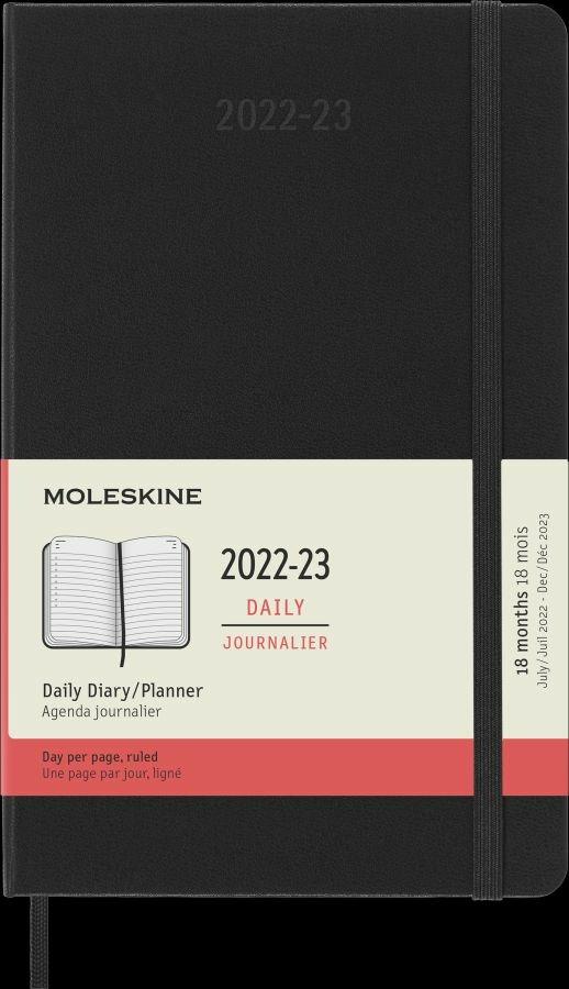 Agenda giornaliera Moleskine 2022-2023, 18 mesi, Large, copertina rigida -  Nero - Moleskine - Cartoleria e scuola | laFeltrinelli