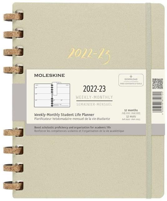 Agenda accademica spiralata Moleskine 2022-2023, 12 mesi, XL, Crush Kiwi -  20,4 x 25,2 cm - Moleskine - Cartoleria e scuola | Feltrinelli