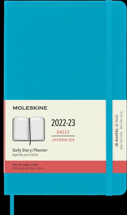 Agenda giornaliera Moleskine 2022-2023, 18 mesi, Large, copertina rigida -  Blu zaffiro - Moleskine - Cartoleria e scuola | laFeltrinelli
