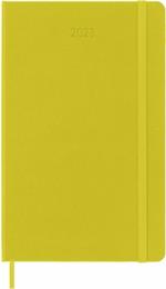 Agenda settimanale Moleskine 2023, 12 mesi, Large, copertina rigida, con spazio per note, giallo paglia - 13 x 21 cm