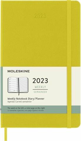 Agenda settimanale Moleskine 2023, 12 mesi, Large, copertina rigida, con  spazio per note, giallo paglia - 13 x 21 cm - Moleskine - Cartoleria e  scuola