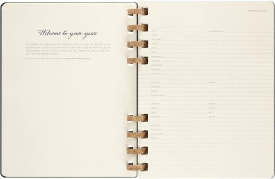 Planner accademico mensile orizzontale Moleskine 2024, 12 mesi, XL, copertina  rigida, Nero - 20,4 x 25,2 cm - Moleskine - Cartoleria e scuola