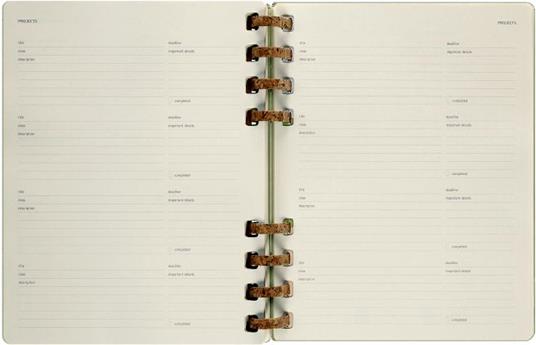 Moleskine Agenda Settimanale e Mensile Spirale 12 Mesi 2024