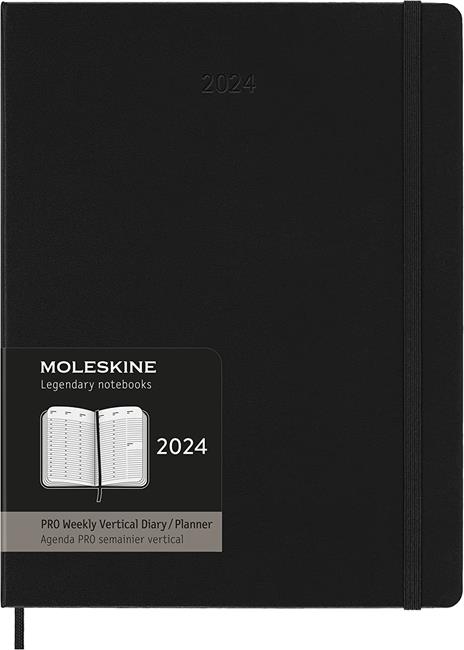 Agenda Moleskine PRO settimanale verticale 2024, 12 mesi, XL