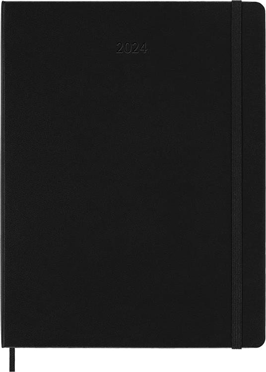 Moleskine Agenda Settimanale Verticale Pro 12 Mesi 2024, Agenda 2024,  Formato XL 19x25, Copertina Rigida e Chiusura Elastica, Colore Nero :  Moleskine: : Cancelleria e prodotti per ufficio