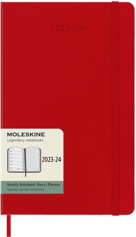 Agenda accademica settimanale Moleskine 2024, 18 mesi, Large, copertina  rigida, Rosso scarlatto - 13 x 21 cm - Moleskine - Cartoleria e scuola |  Feltrinelli