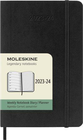Agenda accademica settimanale Moleskine 2024, 18 mesi, Large, copertina  rigida, Nero - 13 x 21 cm Moleskine 2023