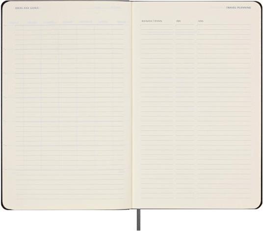 Agenda Moleskine non datata 2024, 12 mesi, Large, copertina rigida, Nero - 13 x 21 cm - 6