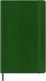 Agenda Moleskine giornaliera 2024, 12 mesi, Large, copertina morbida, Verde mirto - 13 x 21 cm