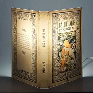 Idee regalo Lampada da tavolo, a forma di libro, I fiori del male - Charles Baudelaire Abat Book