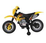 HomCom Moto Cross Elettrica per Bambini con Rotelle Giallo