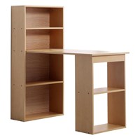 Scrivania con Libreria in Legno Bianco 120x55x120cm - Homcom - Idee regalo