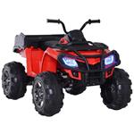 Mini Quad Elettrico Giocattolo per Bambini con Luci e Suoni e Ammortizzatori Rosso