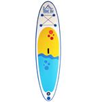 Homcom Tavola Gonfiabile SUP Stand Up Paddle con Pagaia Regolabile Blu 305x76x10cm