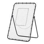 HOMCOM Rete da Calcio Rebounder Pieghevole con Bersaglio, Altezza e Angolazione Regolabili, Metallo e PE, 123x73x178.5cm, Nero