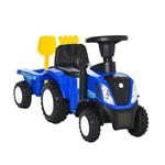 HOMCOM Trattore per Bambini Cavalcabile con Rimorchio, Rastrello e Pala 12-36 Mesi - Blu