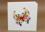 Biglietto Auguri Quilling Fatto A Mano Farfalla Colorata