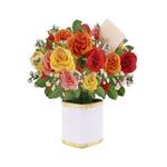 Biglietto Auguri Flobouquet Origamo Rose Mix