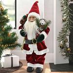 Statuina Babbo Natale Classico 45 cm Colore Rosso Addobbo Natalizio Realistica