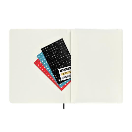 Agenda settimanale con spazio per note 18 mesi, 2024-2025 Moleskine, XL, Copertina morbida, Nero - 19 x 25 cm - 5