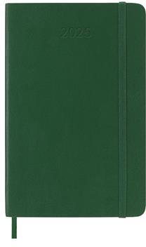 Agenda giornaliera 12 mesi, 2025 Moleskine, Pocket, Copertina morbida, Verde mirto - 9 x 14 cm
