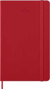 Cartoleria Agenda settimanale Moleskine 2026, con spazio per note 12 mesi, Large, Copertina rigida, Rosso scarlatto - Large 13x21 Moleskine