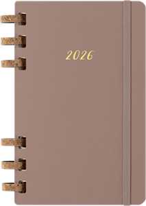 Cartoleria Agenda con rilegatura a spirale 2026 Moleskine. Color nocciola - Large 13x21 Moleskine