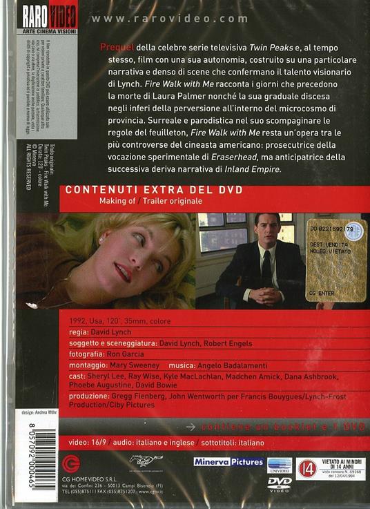 Fuoco cammina con me di David Lynch - DVD - 2